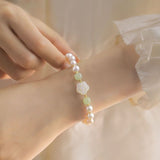 Pearl & Jade Blossom Bracelet