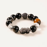Obsidian & Tiger’s Eye Pi Xiu Protection Bracelet