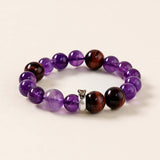 Snake Zodiac Guardian Bracelet – Amethyst & Red Tiger’s Eye for Focus
