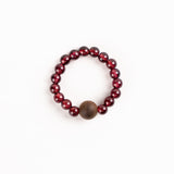 Garnet & Agarwood Energy Ring