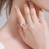 Romantic Pink Rose Ring