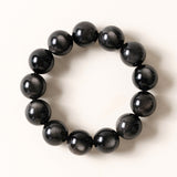 Black Silver Obsidian Radiance Bracelet