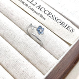 Blue Blossom Sterling Ring