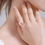 Romantic Pink Rose Ring