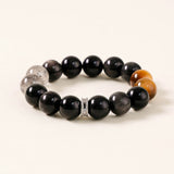 Silver Sheen Obsidian, Tiger Eye & Astrophyllite Energy Bracelet