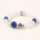 White Chalcedony & Blue Kyanite Serenity Bracelet