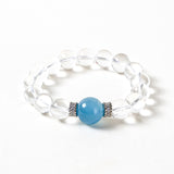 Aquamarine Clear Quartz Bracelet