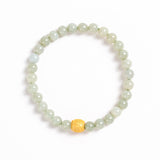 Hetian Jade &amp; Mantra Bead Bracelet