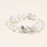 Rooster Zodiac Clarity Bracelet – Quartz & Howlite