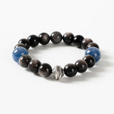 Kyanite Black Silver Obsidian Bracelet