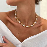 Golden Harmony Pearl Necklace