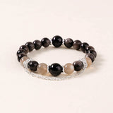 Obsidian & Smoky Quartz Protection Bracelet