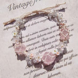 Rose Quartz Crystal Bracelet with Floral Embellishments