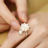 Lotus Bloom Sterling Ring