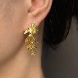 Golden Mermaid Tail Earrings