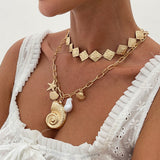 Ocean Muse Shell Layered Necklace