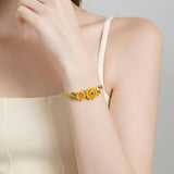 Sunflower Bee Charm Bracelet