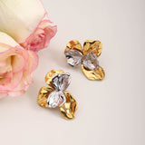 Sculpted Metallic Orchid Earrings