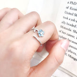 Blue Blossom Sterling Ring
