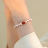 Southern Red Agate Pearl Harmony Bracelet
