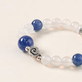 White Chalcedony & Blue Kyanite Serenity Bracelet