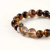 Dragon Zodiac Guardian Bracelet – Tiger’s Eye & Smoky Quartz for Power