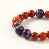 Horse Zodiac Spirit Bracelet – Carnelian & Amethyst for Energy