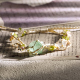 Crystal Macrame Bracelet with Raw Stones