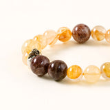 Sheep Zodiac Harmony Bracelet – Rutilated Quartz & Lepidolite