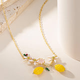 Lemon Blossom Charm Necklace