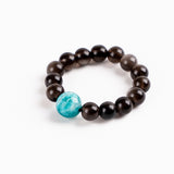 Zebra Amazonite & Silver Sheen Obsidian Ring