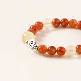 Sunstone & White Jade Radiance Bracelet