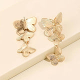 Golden Butterfly Cascade Earrings