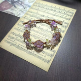 Amethyst & Floral Bracelet