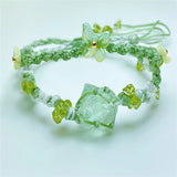 Green Fluorite Woven Crystal Bracelet