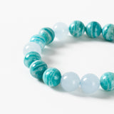 Amazonite Blue Chalcedony Crystal Bracelet