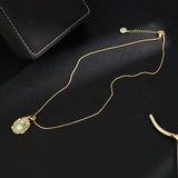 Vintage Rose Pearl Pendant Necklace