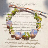 Handcrafted Raw Crystal & Flower Beaded Bracelet