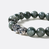 Hetian Green Jade Pixiu Bracelet
