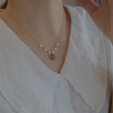Peach Blossom Pearl Necklace