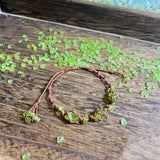 Raw Peridot Knotted Bracelet