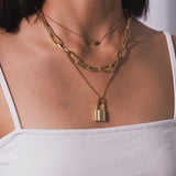 Lock & Heart Layered Necklace