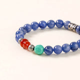 Kyanite, Coral & Turquoise Alignment Bracelet