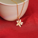 Golden Lotus Pendant Necklace