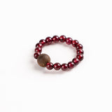 Garnet & Agarwood Energy Ring
