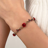 Rose Bloom Charm Bracelet