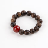 Red Agate & Agarwood Energy Ring