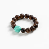 Agarwood Matrix Turquoise Focus Ring