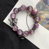 Amethyst Butterfly Crystal Bracelet