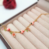 Blossom Peach Charm Bracelet
